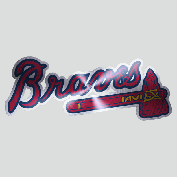 Atlanta Braves Stainless steel logo vinyl decal